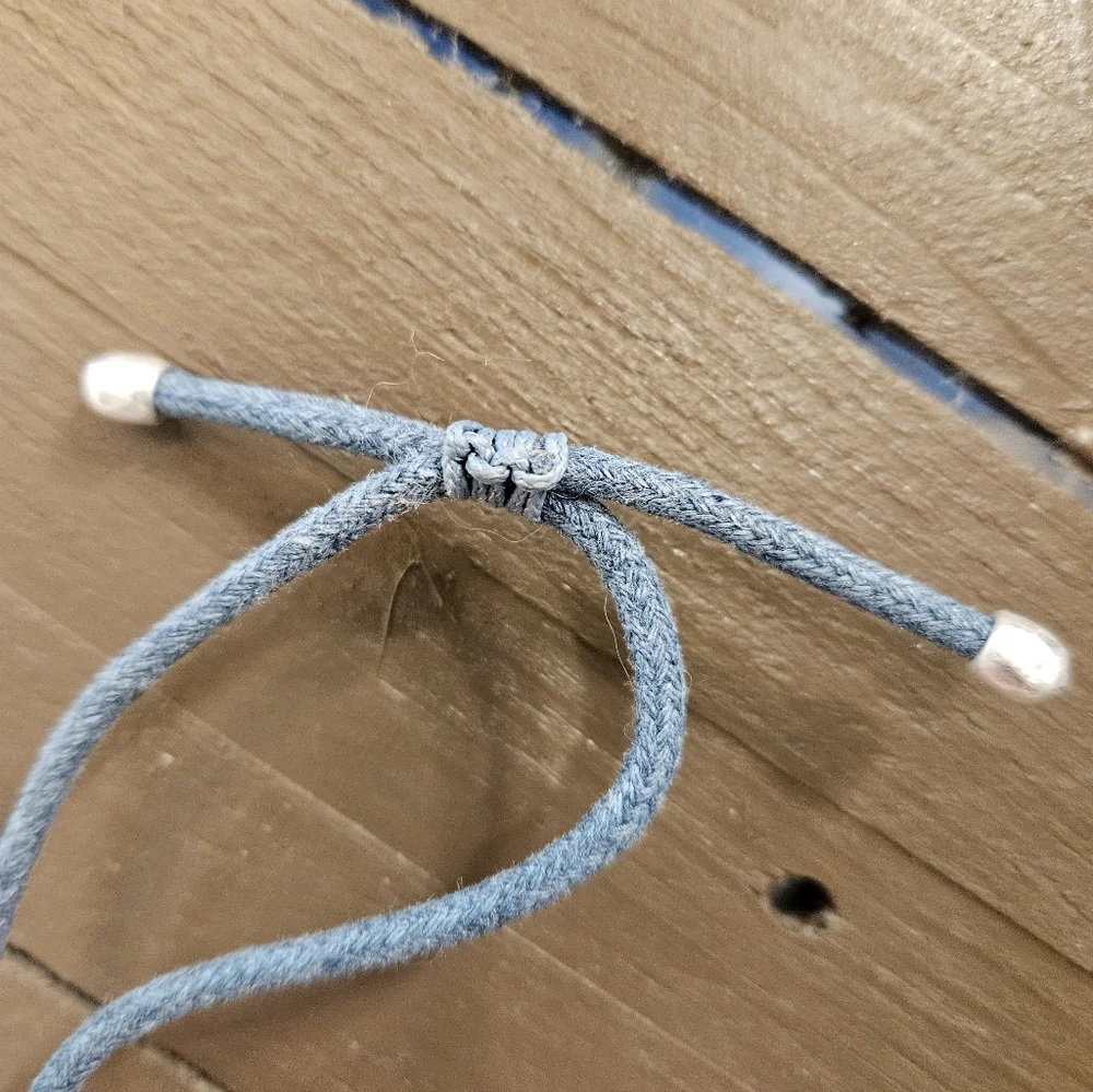 J. Jill Blue Suede and Silver Layered Necklace - Picture 4 of 4